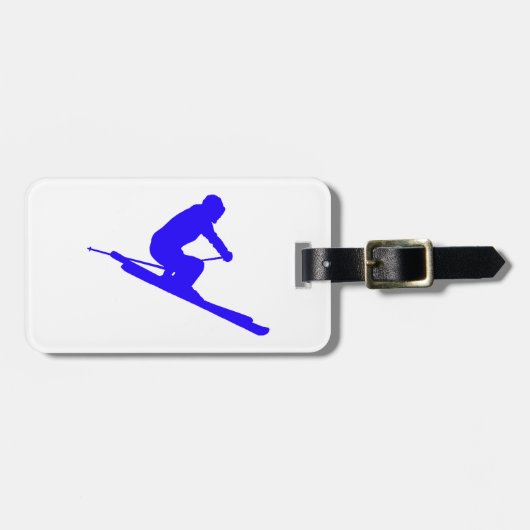 SKI-WAHRES BLAU GEPÄCKANHÄNGER (Vorderseite horizontal)