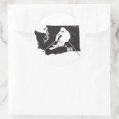 Ski Washington Runder Aufkleber (Tasche)