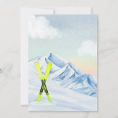 Ski Watercolor Berg Landschaft Bar Bat Mizvah (Rückseite)