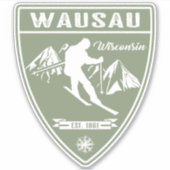 Ski Wausau Wisconsin Aufkleber (Vorderseite)