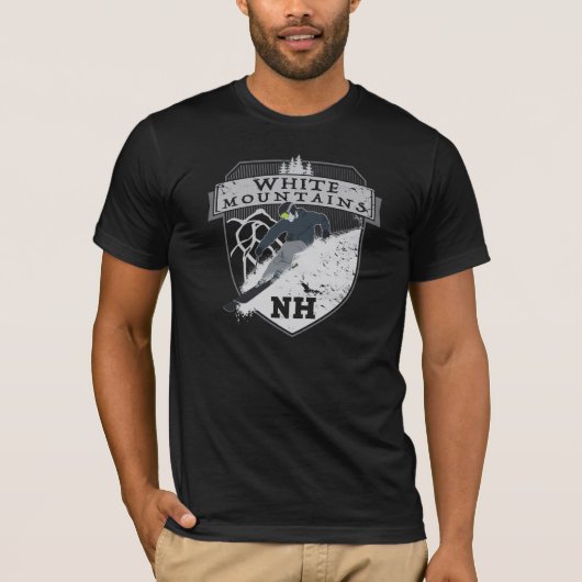 Ski-weiße Berge, NH T-Shirt (Vorderseite)