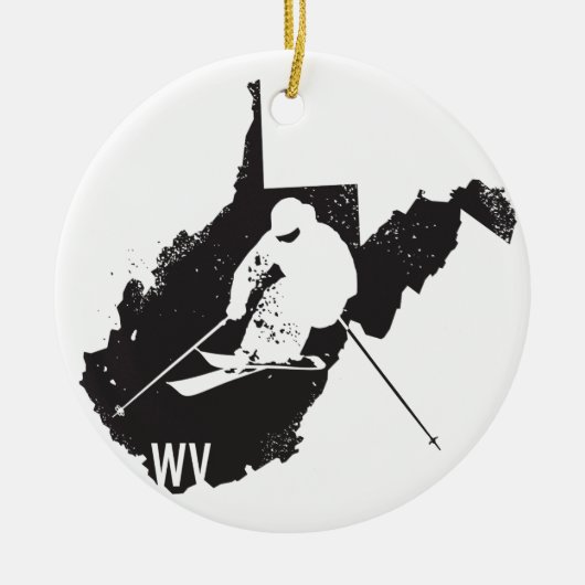 Ski West Virginia Keramik Ornament (Vorne)