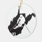 Ski West Virginia Keramik Ornament (Links)