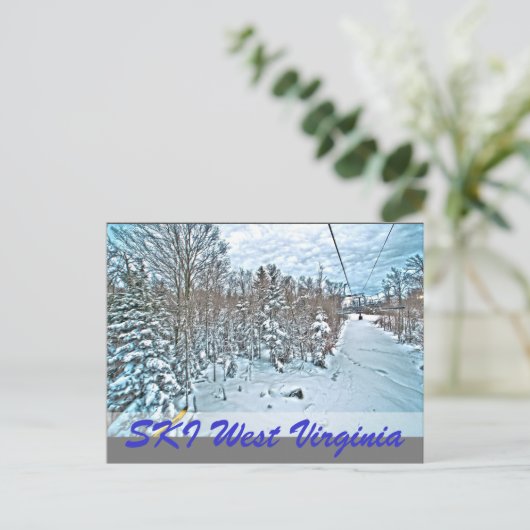 SKI WEST VIRGINIA POSTKARTE (Stehend Vorderseite)