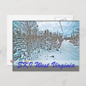 SKI WEST VIRGINIA POSTKARTE (Vorne/Hinten)