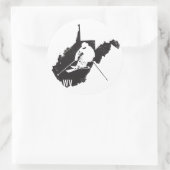 Ski West Virginia Runder Aufkleber (Tasche)