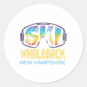 Ski Whaleck New Hampshire Skiurlaub Runder Aufkleber