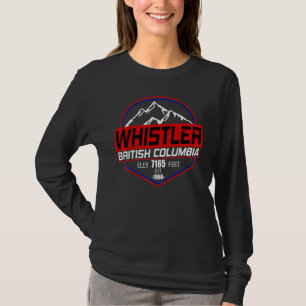 Ski Whistler B C Kanada Skifahren und Mountainbike T-Shirt