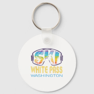 Ski White P Washington Skiurlaub Schlüsselanhänger