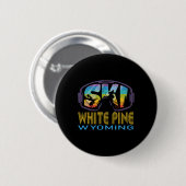 Ski White Pine Wyoming Skiferien  Button (Vorne & Hinten)