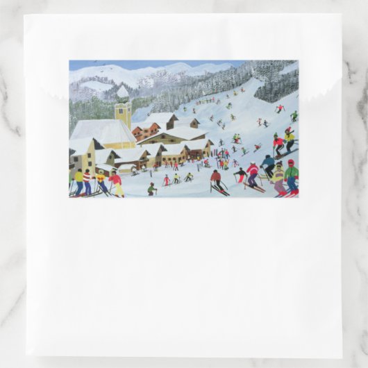 Ski Whizzz! 1991 Rechteckiger Aufkleber (Tasche)