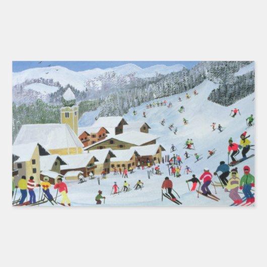 Ski Whizzz! 1991 Rechteckiger Aufkleber (Vorderseite)