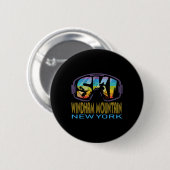 Ski Windham Mountain New York Skiing Vacation Button (Vorne & Hinten)