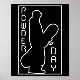 Ski Winter Snow Powdertage-Logo für Snowboard Ski Poster