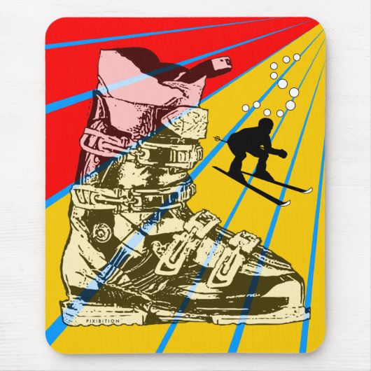 Ski-Winter-Sport Mousepad Skistiefel (Vorne)