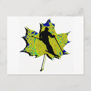 SKI WINTRY MIX POSTKARTE