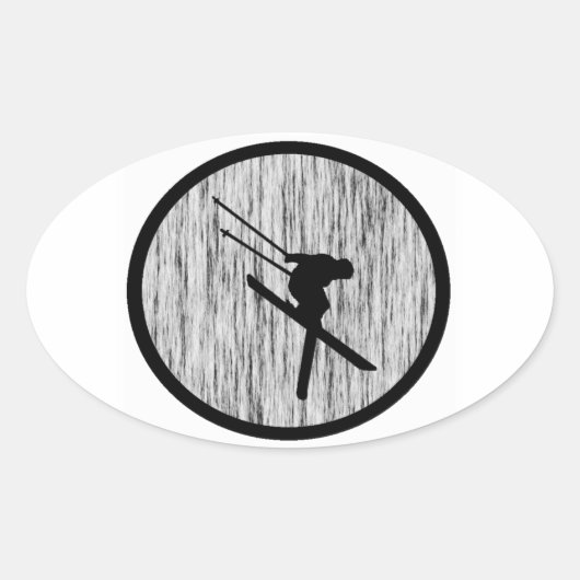 SKI WIR BITTE OVALER AUFKLEBER (Vorderseite)