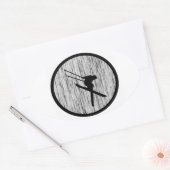 SKI WIR BITTE OVALER AUFKLEBER (Umschlag)