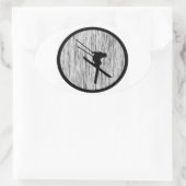 SKI WIR BITTE OVALER AUFKLEBER (Tasche)