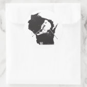 Ski Wisconsin Runder Aufkleber (Tasche)