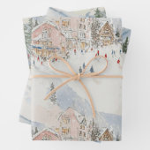 Ski Wrapping Paper Flat Sheet Set of 3 Geschenkpapier Set (Beispiel)
