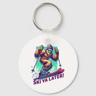 Ski Ya Later! - Spaß beim Skifahren Bigfoot Winter Schlüsselanhänger