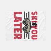 Ski You Later Funny Skier Cool Snowboarder Mountai Fleecedecke (Vorderseite (Horizontal))