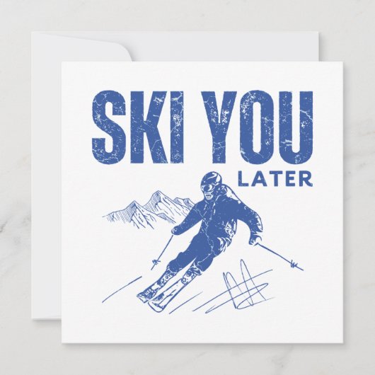 Ski You Later Karte (Vorderseite)