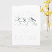 Ski You Later Outdoor Snow Adventure Skiing Karte (Gelbe Blume)