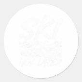 Ski You Later Runder Aufkleber (Vorderseite)