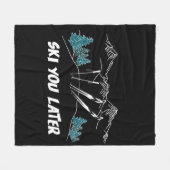 Ski you Spater Mountains Wintersport Fleecedecke (Vorderseite (Horizontal))