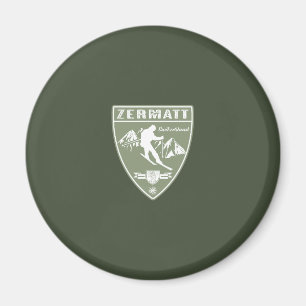 Ski Zermatt Schweiz Magnet
