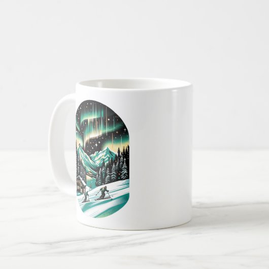 Skiabenteuer Aurora Kaffeetasse (Vorderseite Links)