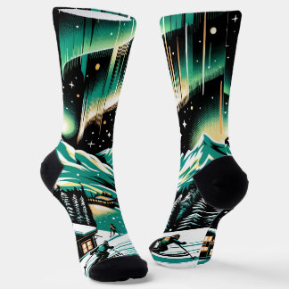 Skiabenteuer Aurora Unisex Socken