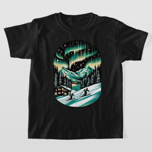 Skiabenteuer Aurora Unisex T-Shirt (Ablage )