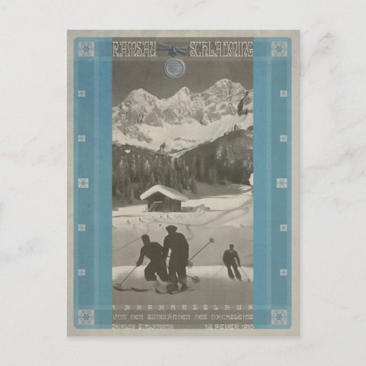 Skiabeslauf Ramsau-Schladming Postkarte (Vorderseite)