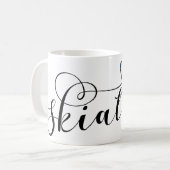 Skiathios Herzdesign mit griechischer Flagge Kaffeetasse (Vorderseite Links)