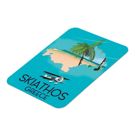 Skiathos Griechenland Reiseplakat Magnet (Linke Seite)