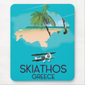 Skiathos Griechenland Reiseplakat Mousepad (Vorne)