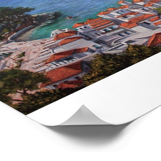 Skiathos Hafen 1(hell) Poster (Ecke)