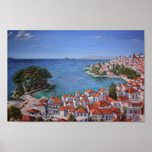 Skiathos Hafen 1(light) Poster