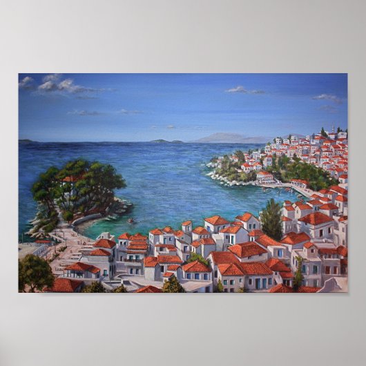 Skiathos Hafen 1(light) Poster (Vorne)