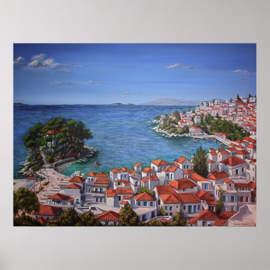 Skiathos Harbour Light Poster (Vorne)