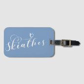 Skiathos mit griechischem Flaggendesign Gepäckanhänger (Vorderseite (Horizontal))