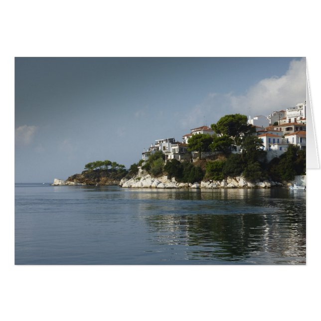 Skiathos Stadt vom Meer Ruhe Wasser (Vorderseite (Horizontal))