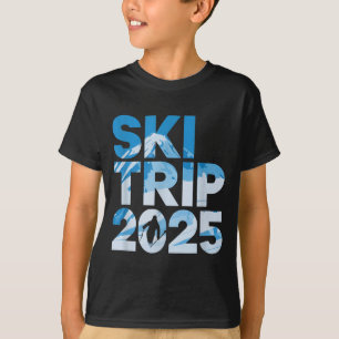 Skiausflug 2025 Männer Frauen lustiges Skifahren  T-Shirt