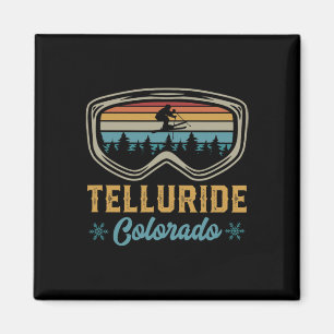 Skiausflug nach Telluride Colorado 70er Jahre Stil Magnet
