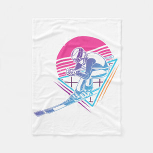 Skiausflug Skifahren Retro Vintage 80er 90er Fleecedecke