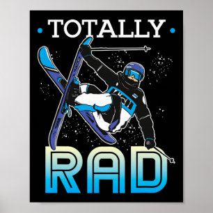 Skiausrüstung Nordic Skier Ski total Krass Poster