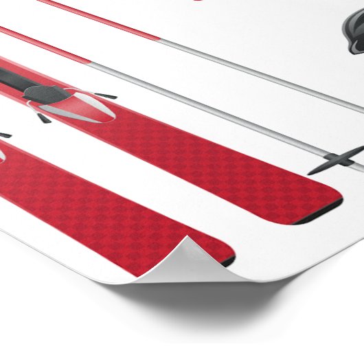 Skiausrüstung Poster (Ecke)